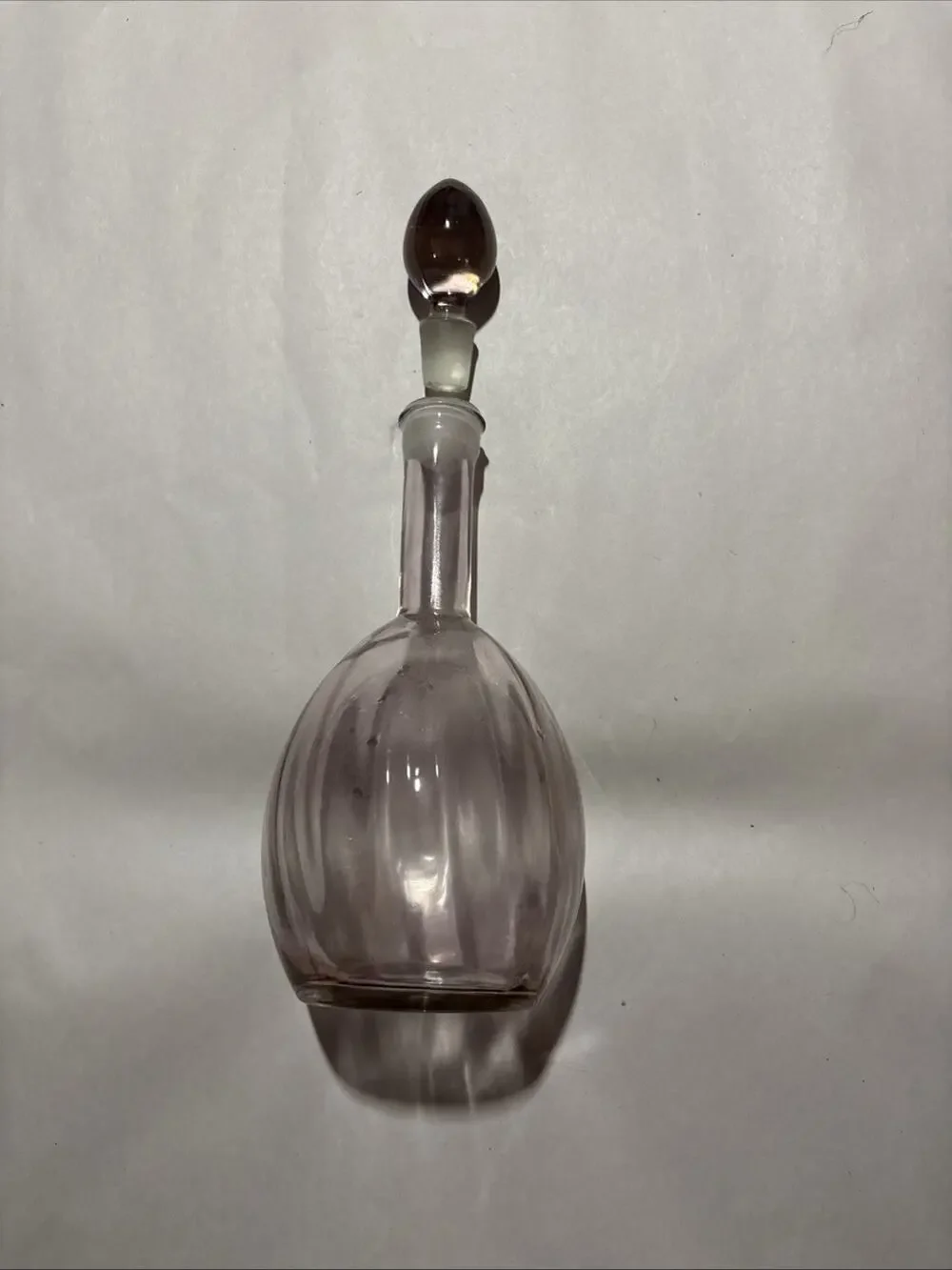 Vtg Mid Century Pink decanter Bottle